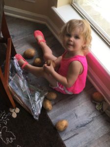 mckenzie stole the potatoes, patience with children