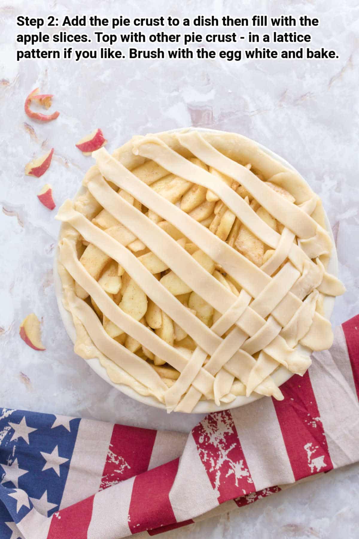 Country apple pie step 2 adding the pastry lattice