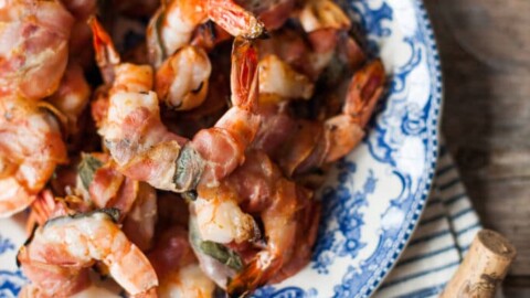 Easy Jumbo Shrimp Wrapped in Pancetta and Sage