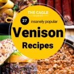 four venison recipes in a rotation, deer burger, venison stew, deer jerky sticks and venison ragu