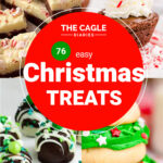 collage of four images of easy christmas treats