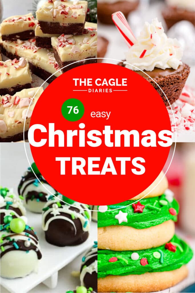 collage of four images of easy christmas treats