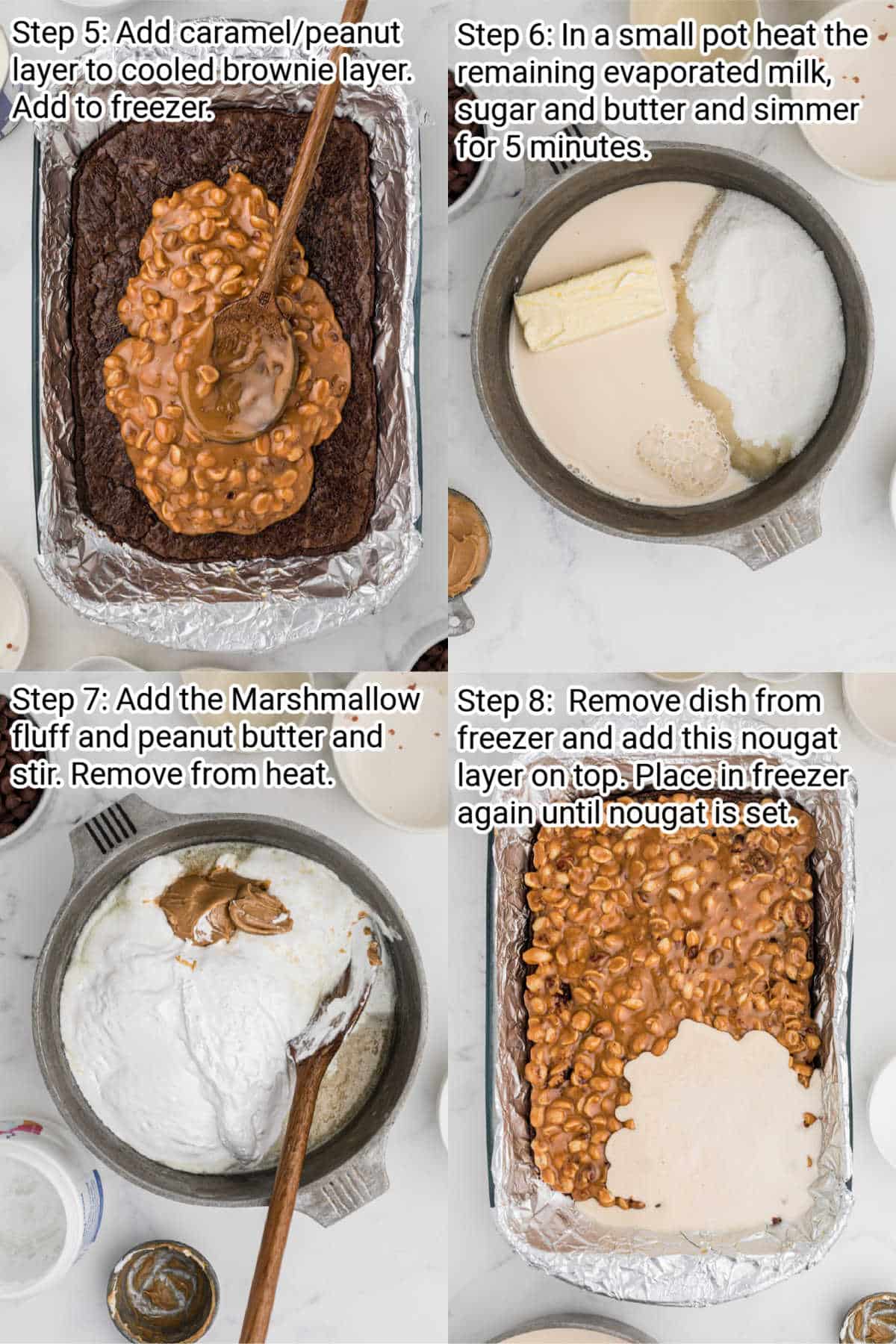 four images showing the steps of a recipe