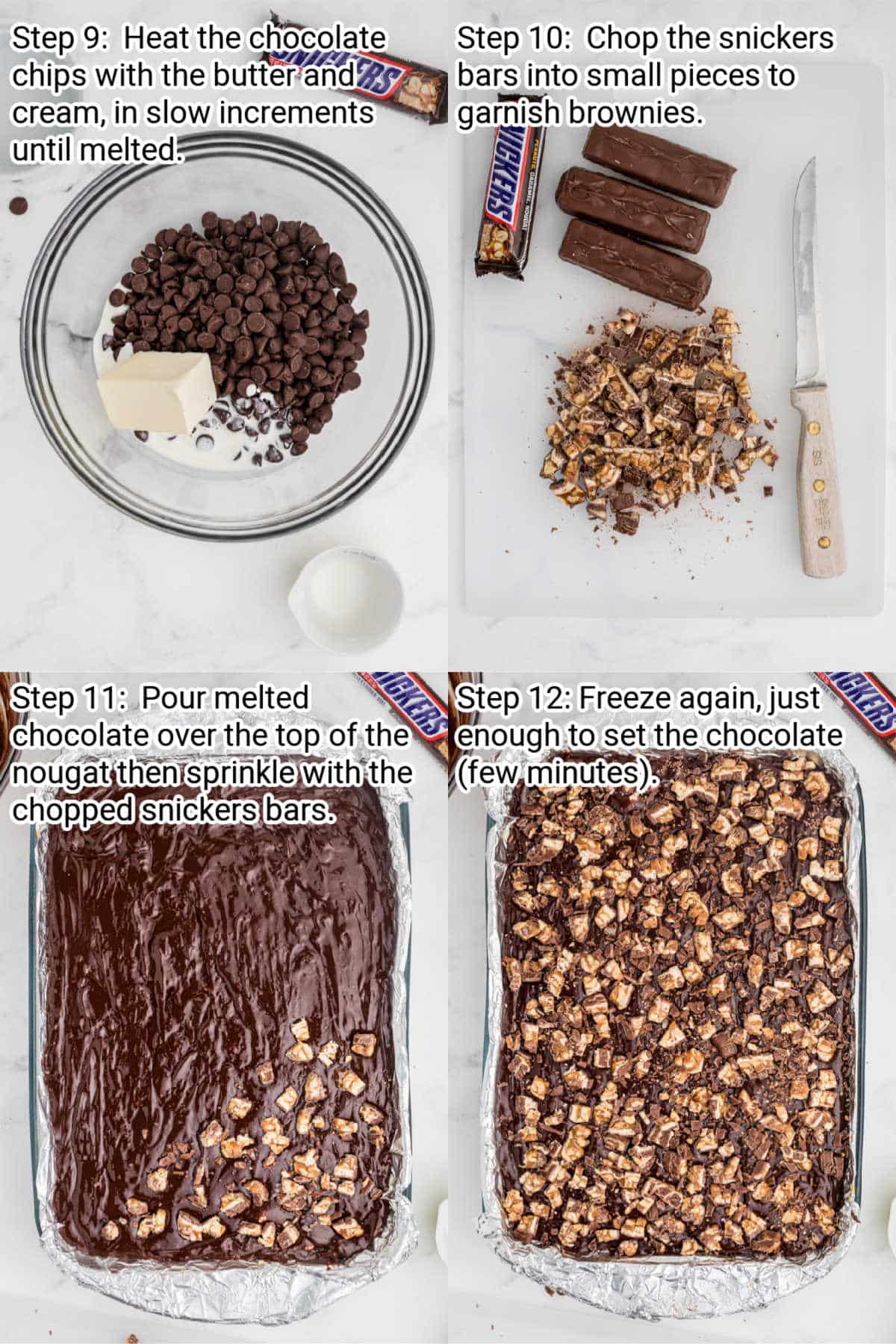 four images showing the steps of a recipe