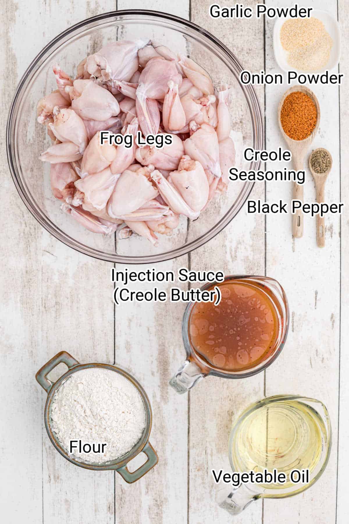ingredients needed to make fried frog legs recipe