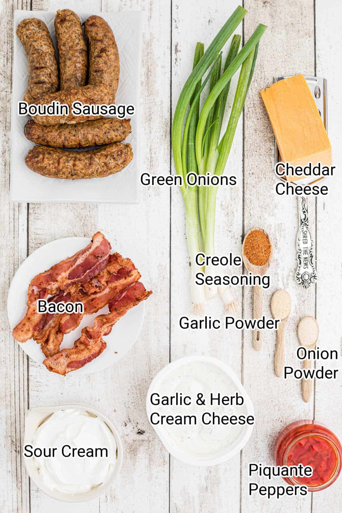 ingredients needed to make a boudin dip