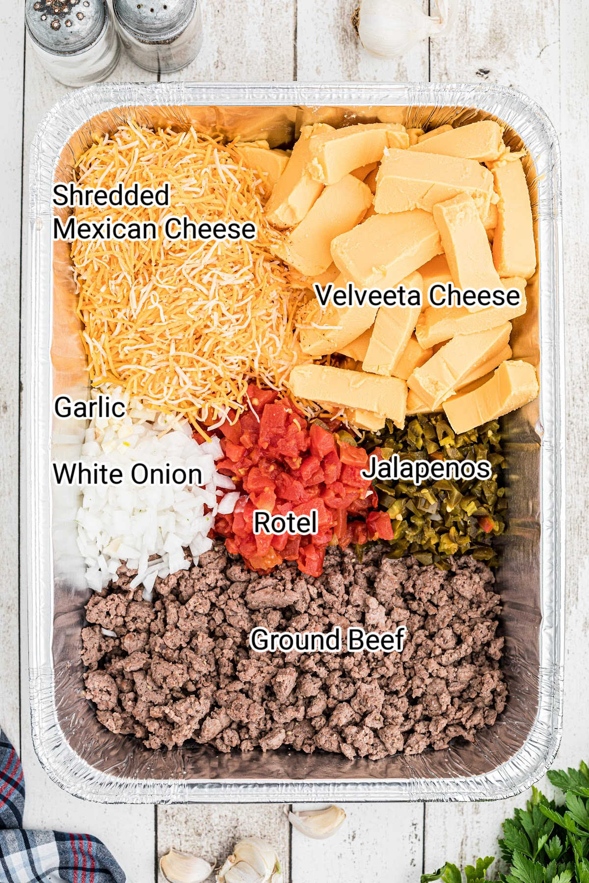 Smoked Queso Recipe Ingredients.