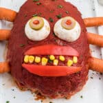 Close up featured image of a monster meatloaf.