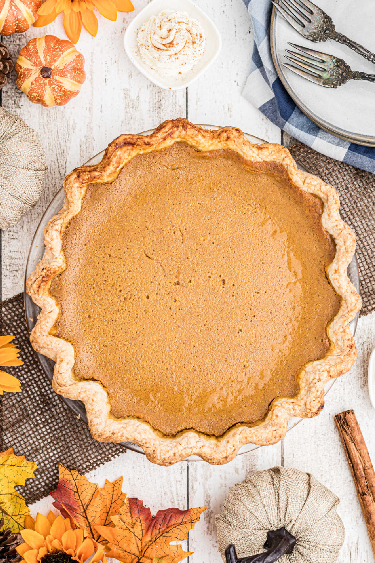 A completed pie using an Amish Pie Crust.