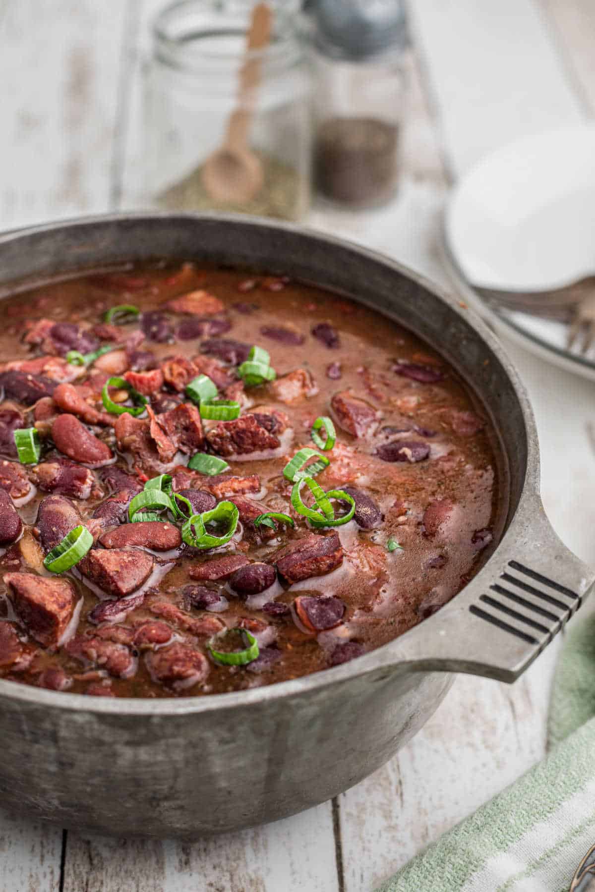 A pot of red beans.